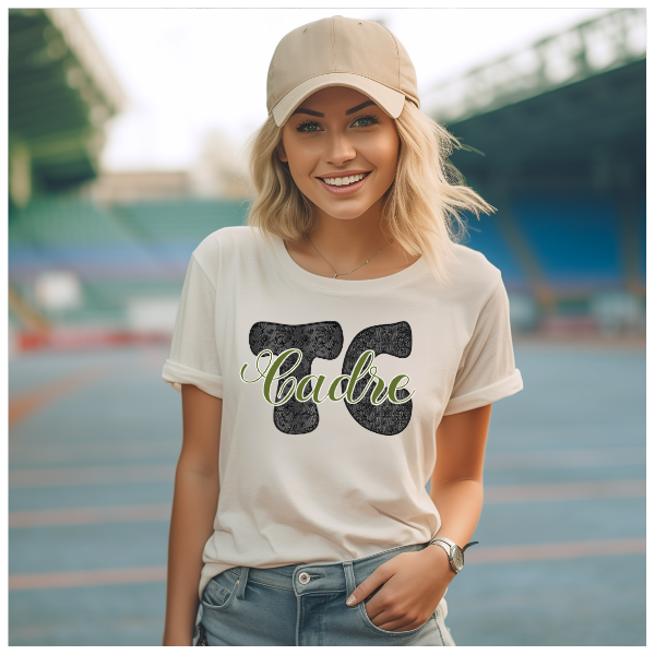 Lovely Lace Cadre Tshirt - Black Letters