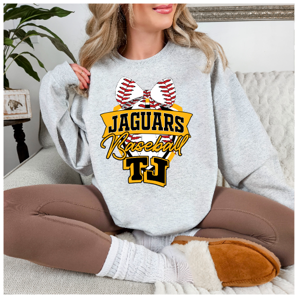 TJ Baseball Crest Crewneck - Baseball Bow