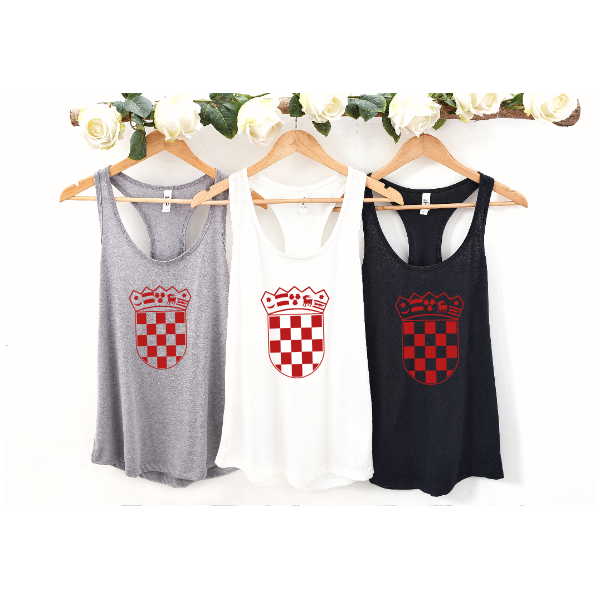 Croatian Crest Red - Next Level Tank Top