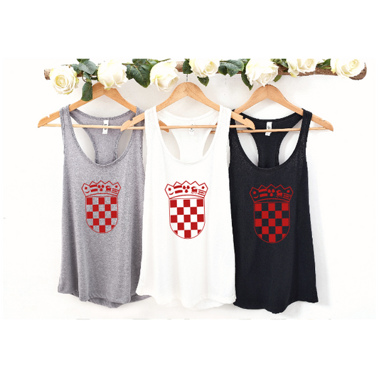 Croatian Crest Red - Next Level Tank Top