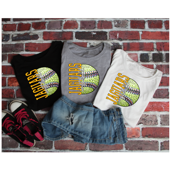 Softball Glitter Sparkles - Jaguars Tshirt