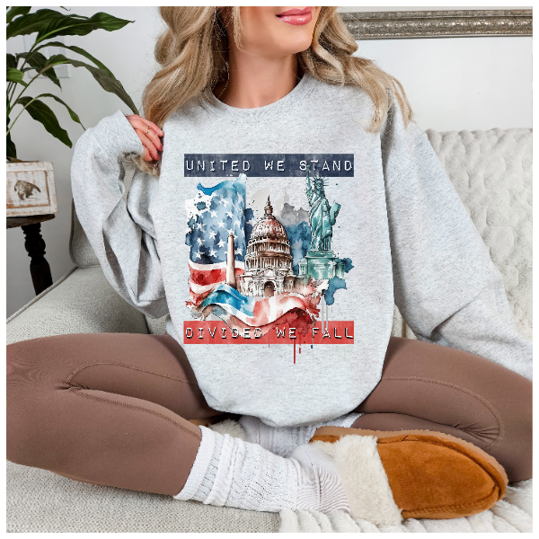 United We Stand Divided We Fall Crewneck
