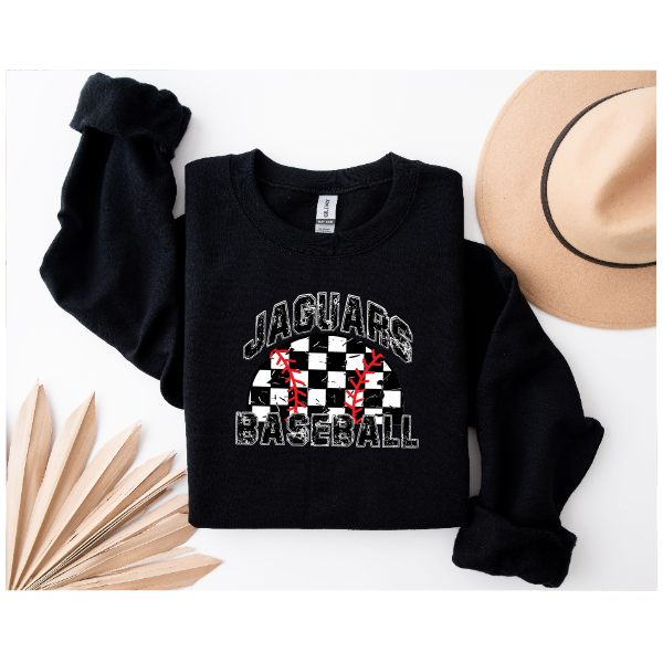 Baseball Grunge Checkered - Moon Crewneck (Not Pictured)