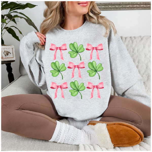 Shamrock Bows Crewneck