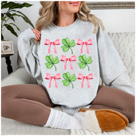 Shamrock Bows Crewneck
