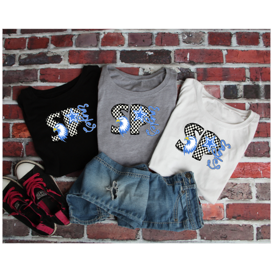 Black & White Checkered School Spirit - South Park Tshirt