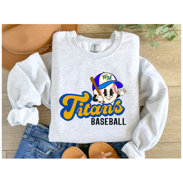 Baseball Retro Dude - Crewneck West Mifflin Titans