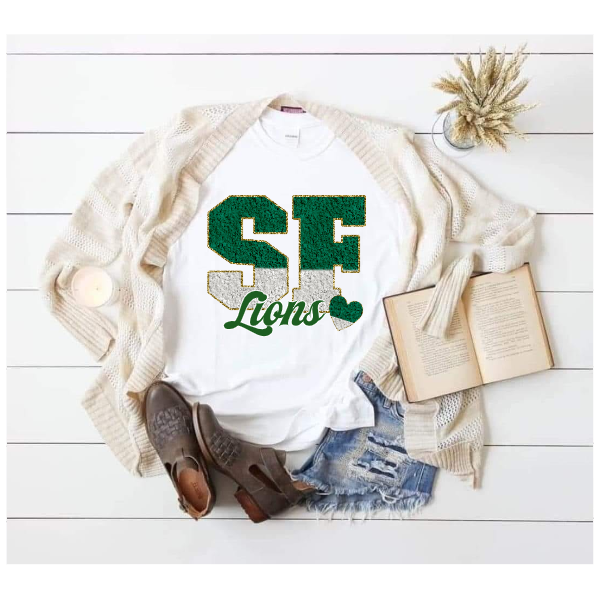 Printed School Spirit Varsity Letters - South Fayette Tshirt