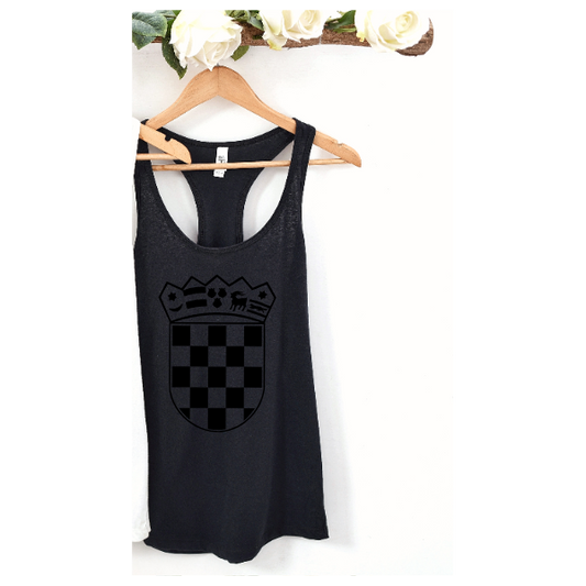 Croatian Black on Black Next Level Tank Top