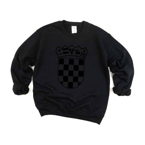 Croatian Black on Black Crewneck