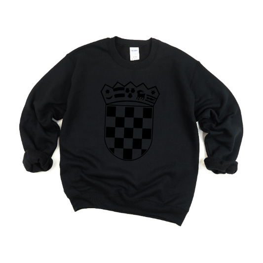 Croatian Black on Black Crewneck