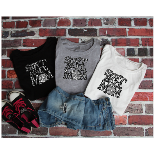 Softball Mom Rhinestone Tshirt