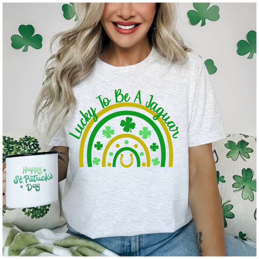 Lucky to Be A (insert mascot) Rainbow - TJ Jaguars Tshirt