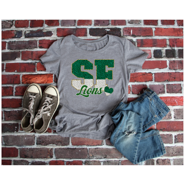 Printed School Spirit Varsity Letters - South Fayette Tshirt