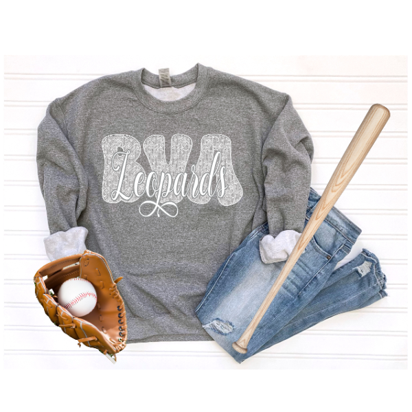 Chantilly Lace - BVA White Letters Crewneck
