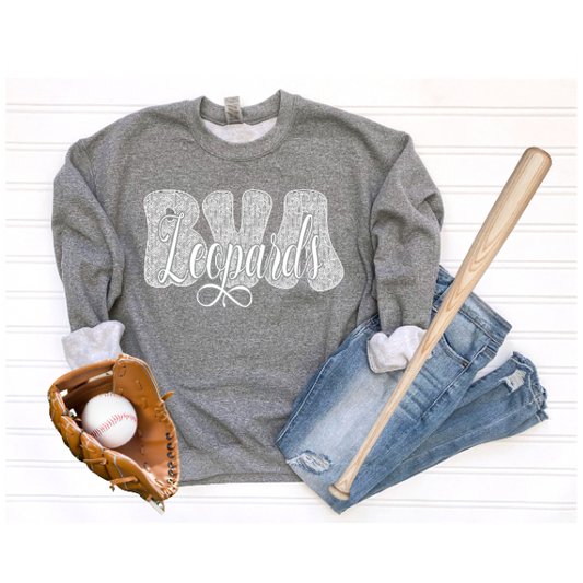 Chantilly Lace - BVA White Letters Crewneck