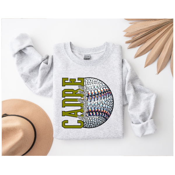 Baseball Glitter Sparkles - Cadre Crewneck