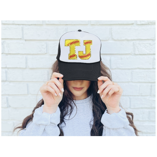 Softball Letter Patches Trucker Hat