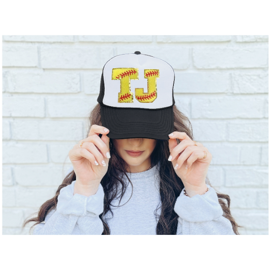 Softball Letter Patches Trucker Hat