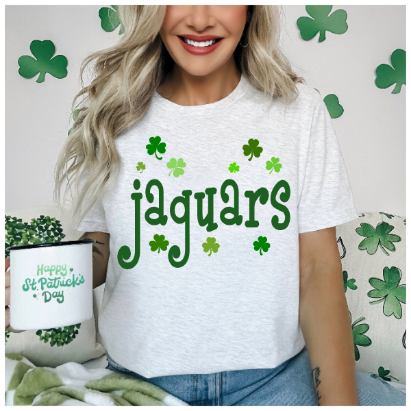 School Spirit Tiny Shamrocks - TJ Jaguars Tshirt