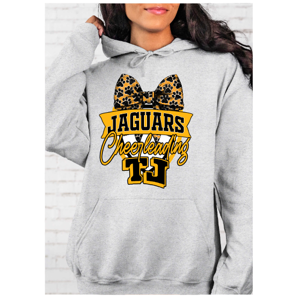 TJ Cheerleading Crest Hoodie - Paw Print Bow