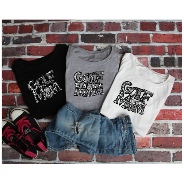 Golf Mom Rhinestone Tshirt