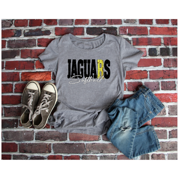 JaguaRs Softball Letter Tshirt