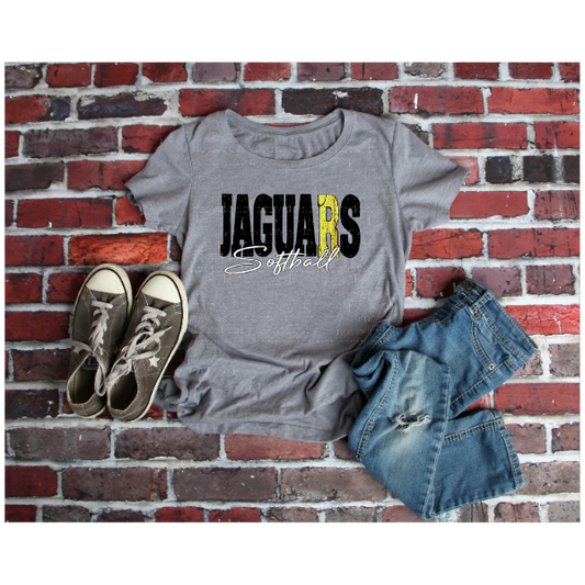 JaguaRs Softball Letter Tshirt