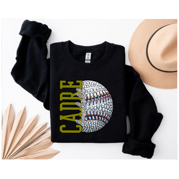 Baseball Glitter Sparkles - Cadre Crewneck