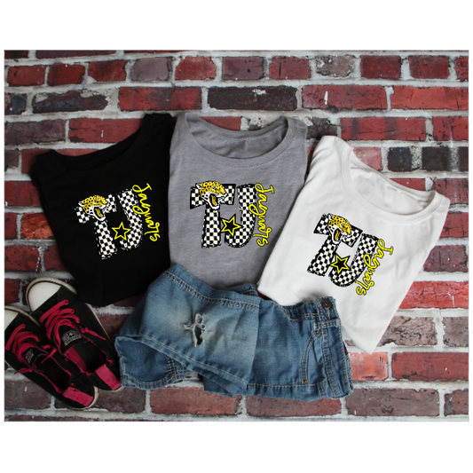 Black & White Checkered School Spirit - TJ Tshirt
