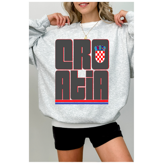 Croatia Block Coutre Crewneck
