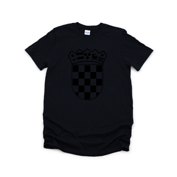 Croatian Black on Black - Tshirt
