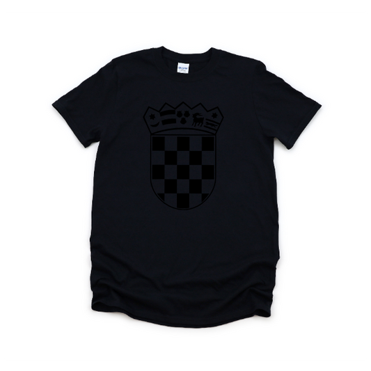 Croatian Black on Black - Tshirt