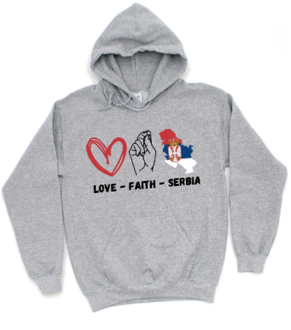 Love, Faith, Serbia - Hoodie