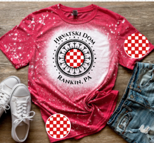 Hrvatska Dom Bleached - Tshirt