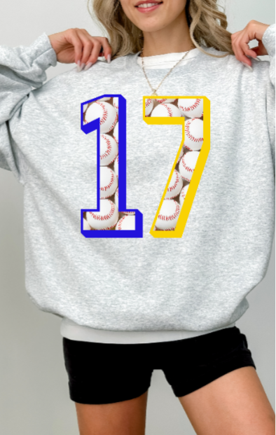Baseball Numbers Crewneck