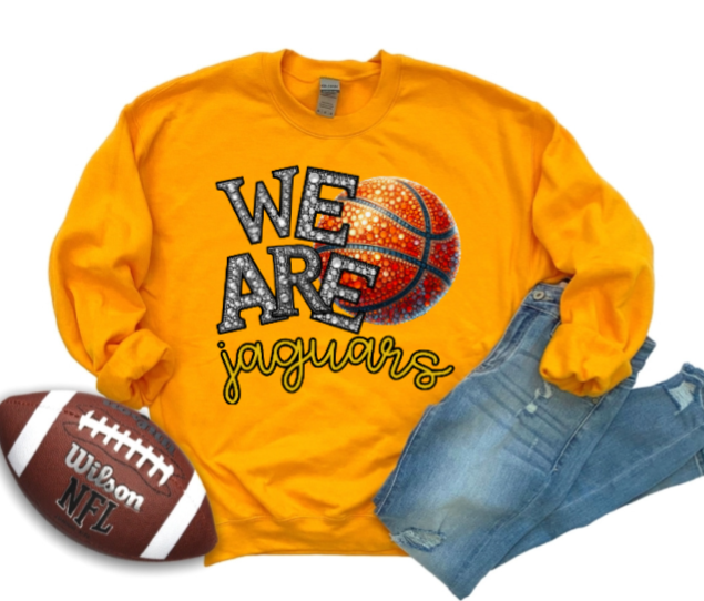 We Are - Jeweled Basketball TSHIRT Jaguars