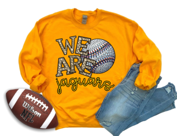 We Are - Jeweled Baseball Jaguars Crewneck