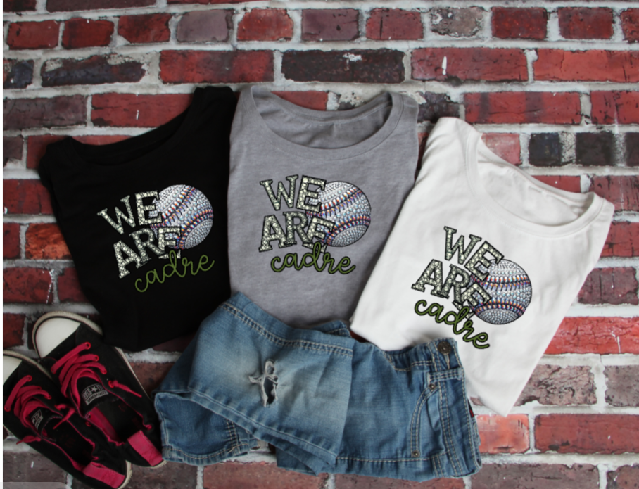 We Are - Jeweled Baseball TSHIRT Cadre