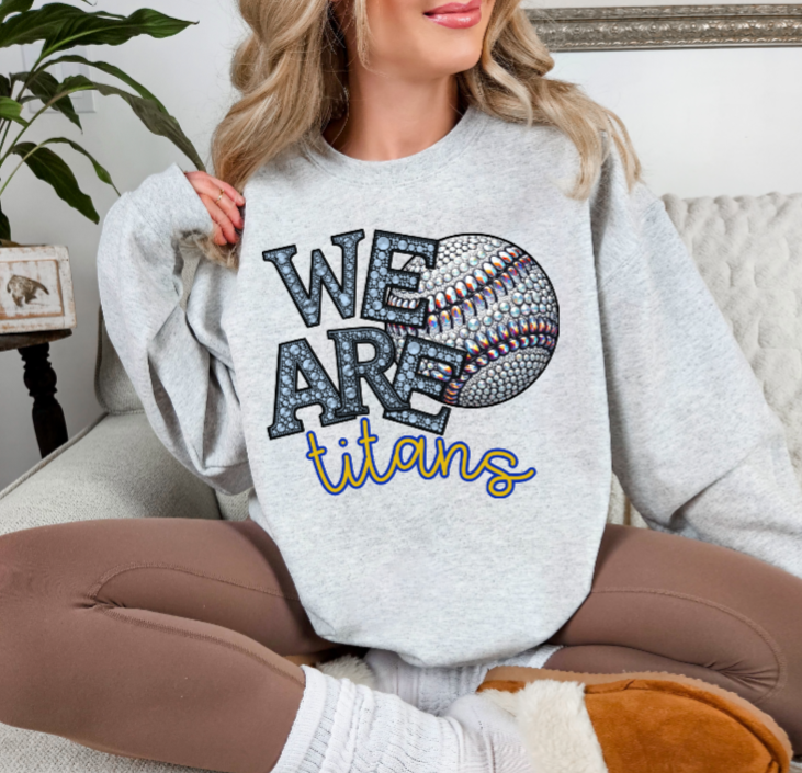 We Are - Jeweled Baseball Titans Crewneck
