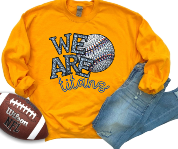 We Are - Jeweled Baseball Titans Crewneck