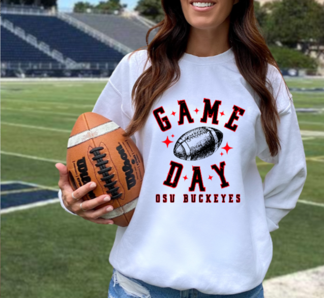Game Day Football Sketch - Buckeye TSHIRT