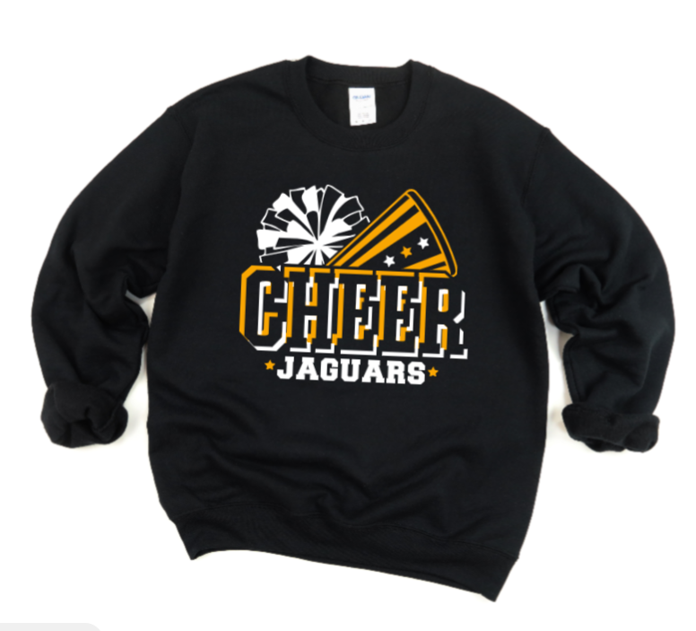 Cheer Mascot Pom & Megaphone - TJ Jaguars Crewneck