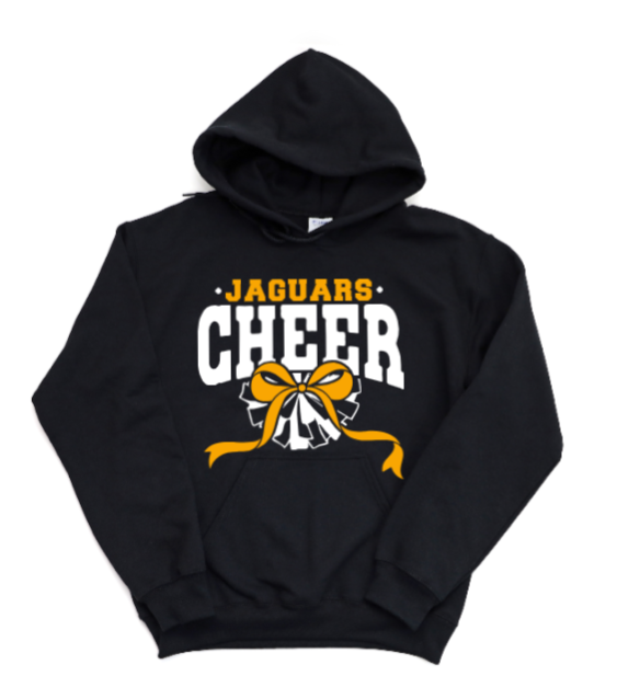 Cheer Mascot Pom & Bow - TJ Jaguars Hoodie