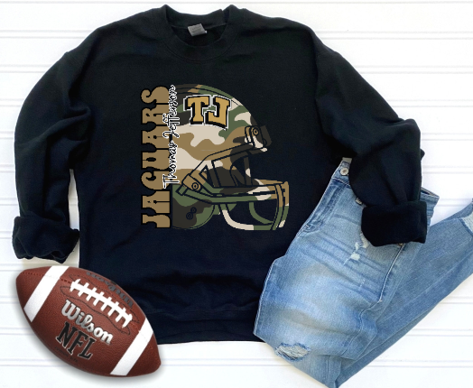 Camo Football - TJ Jaguars Crewneck