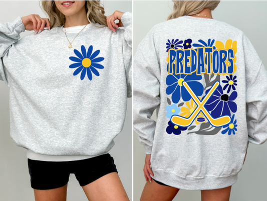 Predators Flower Power - Crewneck
