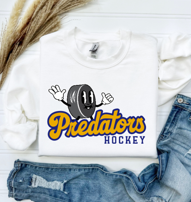 Hockey Retro Dude - Predators Crewneck