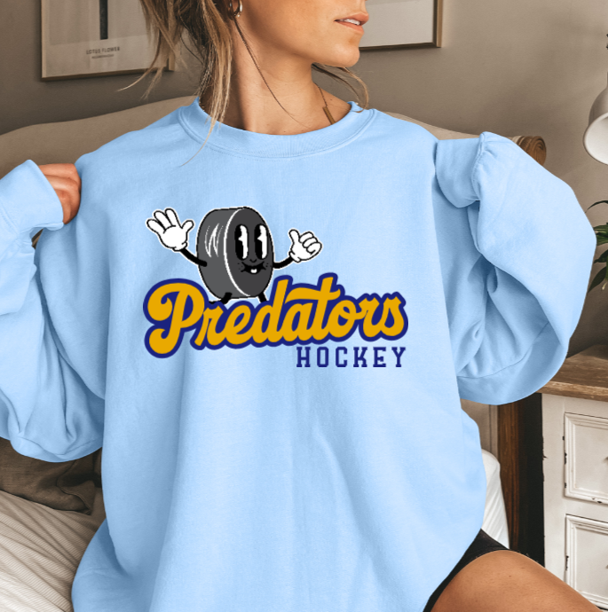Hockey Retro Dude - Predators Crewneck