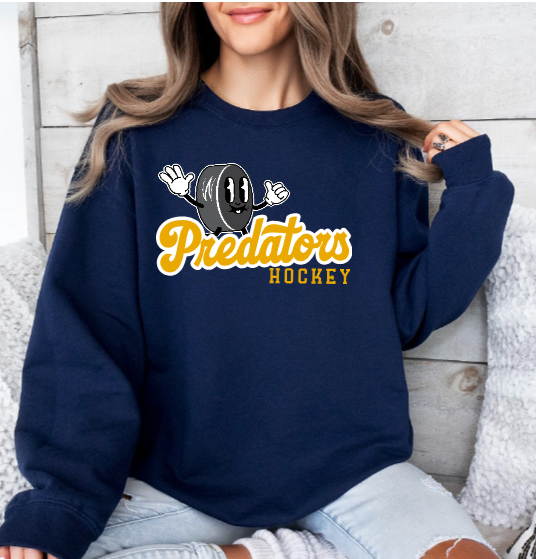 Hockey Retro Dude - Predators Crewneck