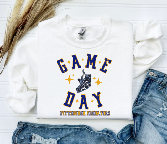 Game Day Hockey Skates - Predators Crewneck